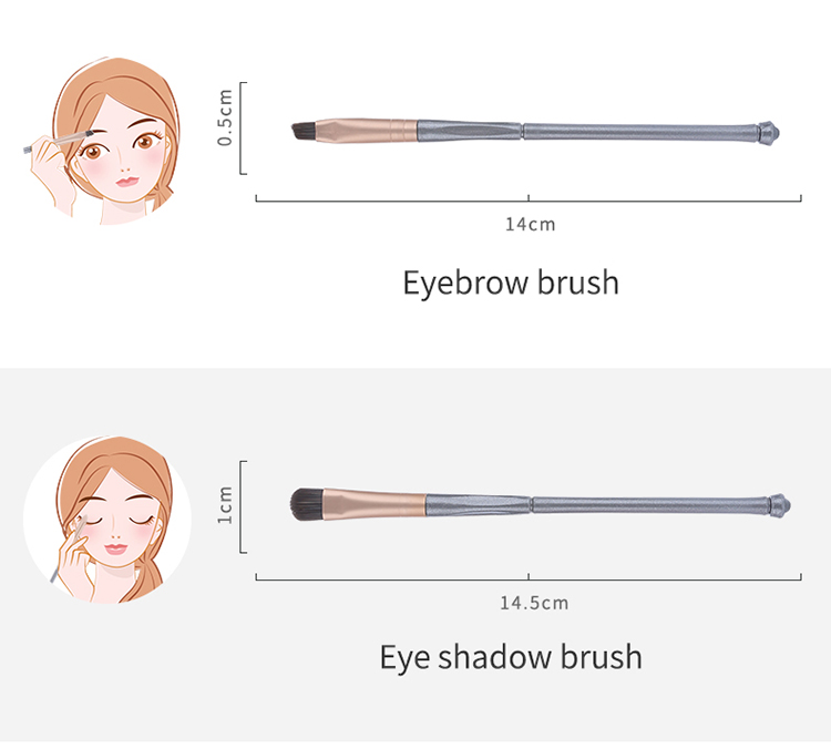 Lameila blush eye shadow eyebrow brush vegan 5pcs wholesale luxury private label makeup brushes set L0963