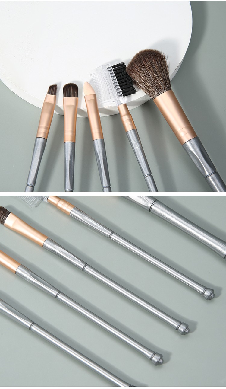 Lameila blush eye shadow eyebrow brush vegan 5pcs wholesale luxury private label makeup brushes set L0963