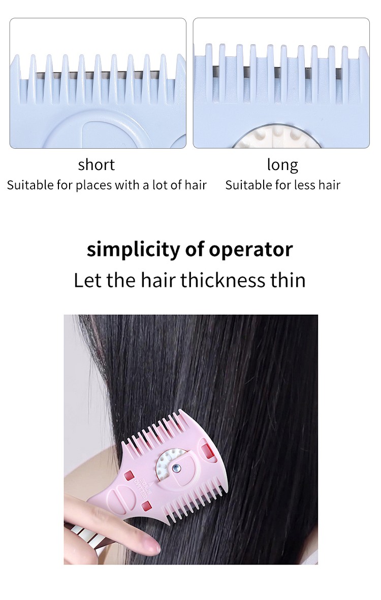 LMLTOP Beauty Tool Plastic Hair Cutting Comb Easy To Use Barber Comb Cutting Comb With Adjusted Cutting Knife SY1033