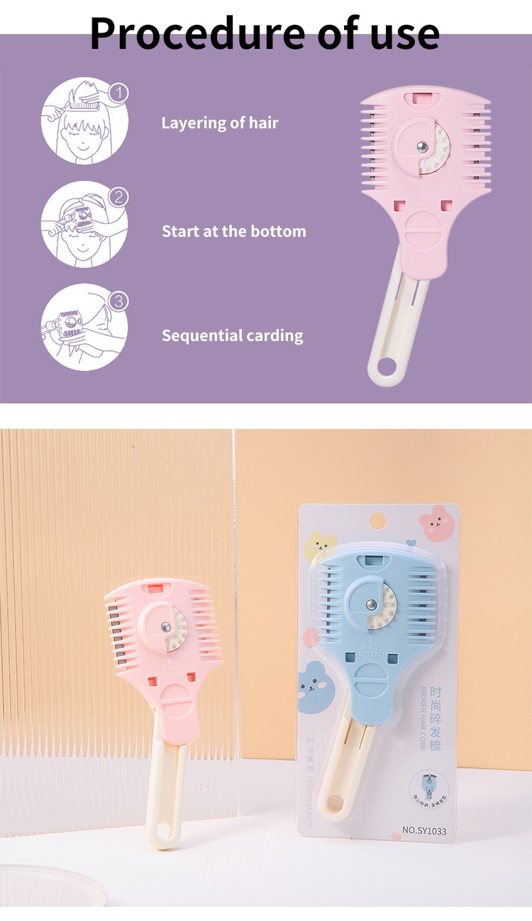 LMLTOP Beauty Tool Plastic Hair Cutting Comb Easy To Use Barber Comb Cutting Comb With Adjusted Cutting Knife SY1033