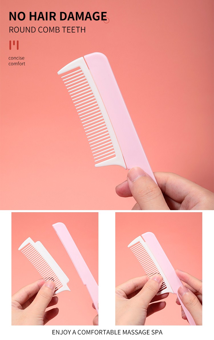 Custom Logo LMLTOP Portable Plastic Hair Combs For Women Eco Friendly Hair Straightener Comb SY1052