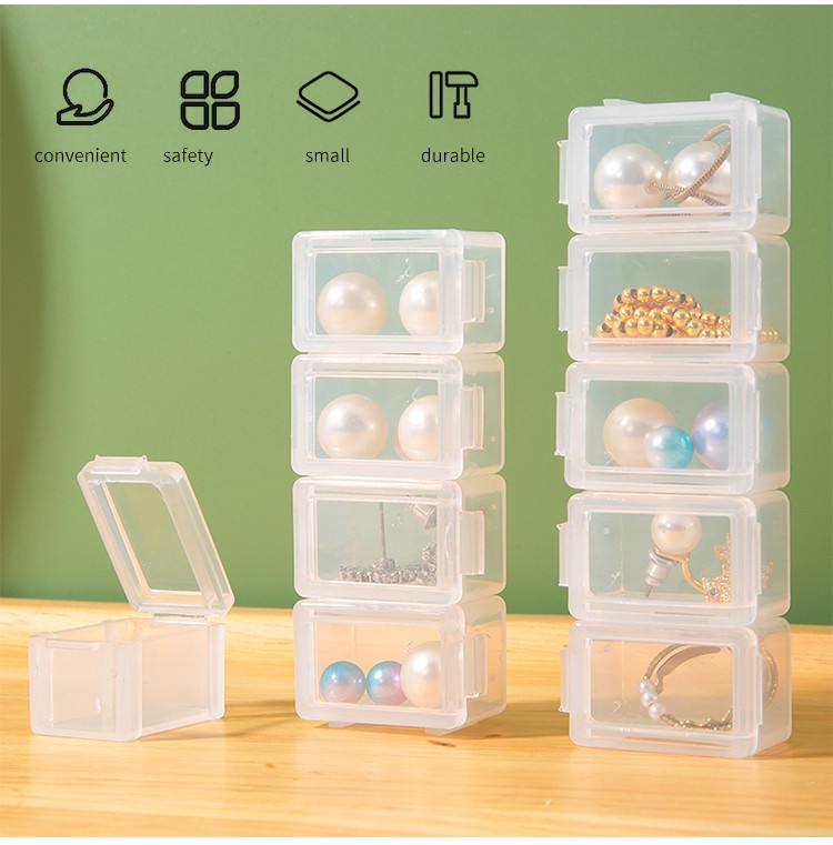 LMLTOP 10pcs PP Flip-Open Plastic Boxes Detachable Storage Boxes Portable Packaging Boxes LM221