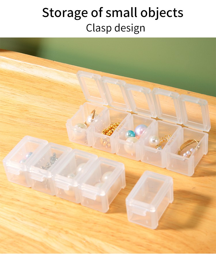 LMLTOP 10pcs PP Flip-Open Plastic Boxes Detachable Storage Boxes Portable Packaging Boxes LM221