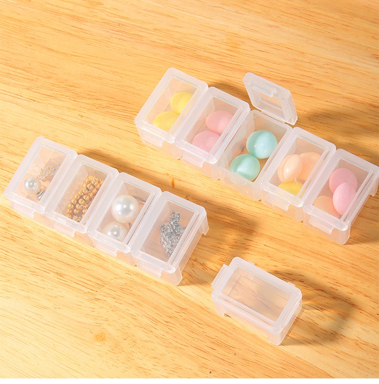 LMLTOP 10pcs PP Flip-Open Plastic Boxes Detachable Storage Boxes Portable Packaging Boxes LM221