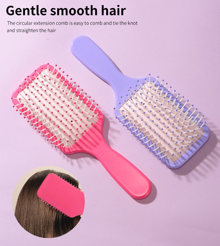 LMLTOP Wholesale Wide Tooth Tangle Teezer Hair Brush SY759 Airbag Cushion Paddle Brush Custom Plastic Scalp Massage Comb