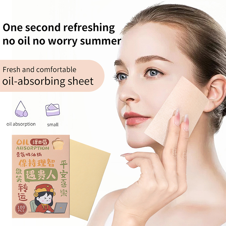 LMLTOP 100pcs 4 flavors Facial Oil Blotting Paper Natural Linen Green Tea Bamboo charcoal for Oily Skin Oil Absorbing Sheets