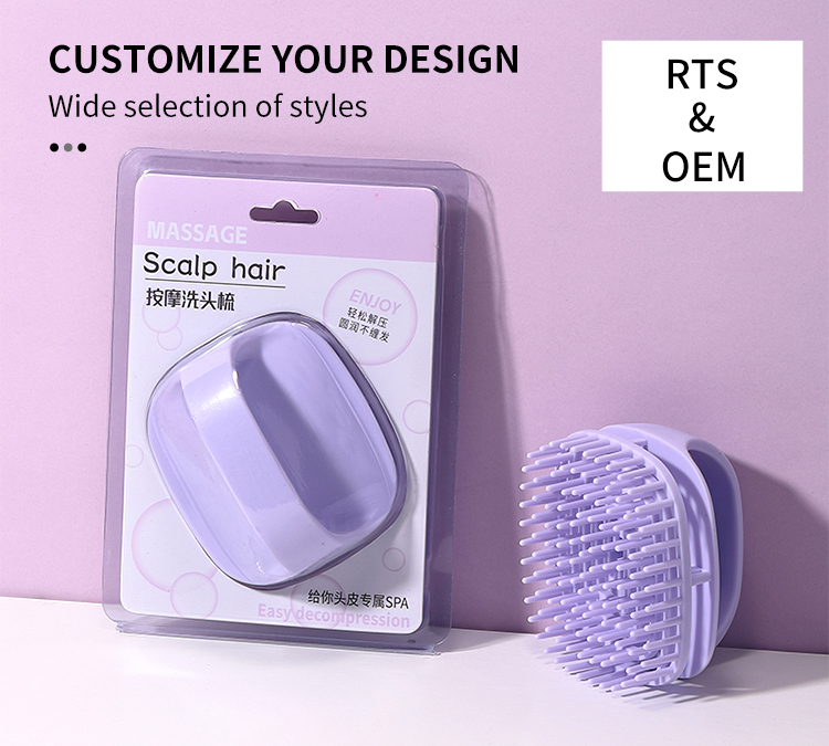 LMLTOP High Quality Natural Scalp Massage Hair Wash Shampoo Brush Scalp Massage Shampoo Brush Soft Silicone Head Massager SY618