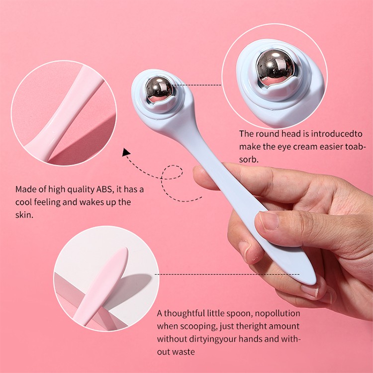 Wholesale mini facial massage tool eye care massager with roller eliminate dark circles eye beauty manual massager M1059