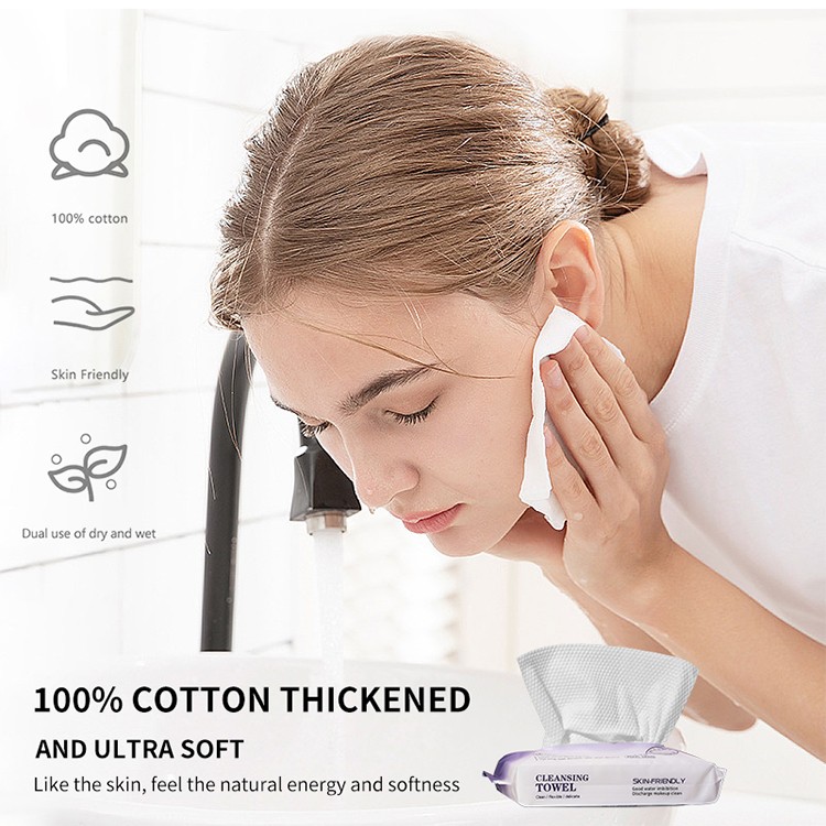 LMLTOP Low MOQ Disposable Soft Cleansing cotton tissue OEM facial soft tissue cotton dry wet face facial cotton towels SY459