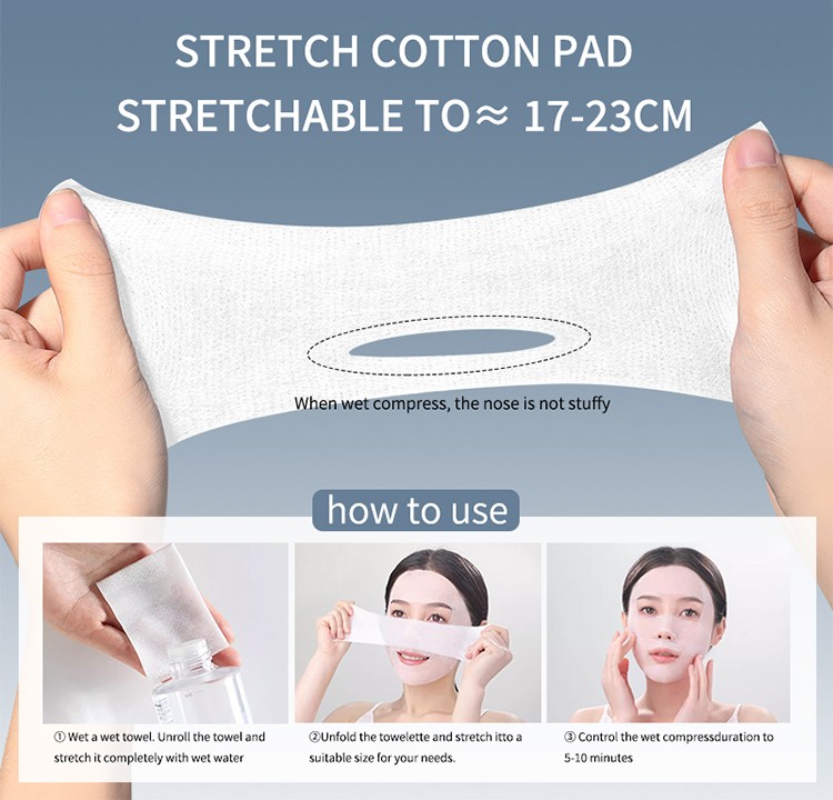 Non-woven skin friendly Cotton Pad Stretchable Wet Compress Cotton Ultrathin Facial Mask Disposable Makeup Remover Pads SY458