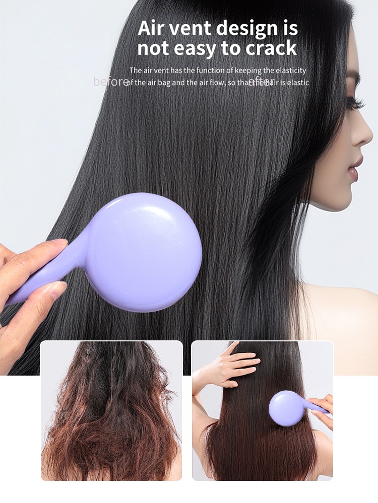 New Arriving Candy Color Detangling Scalp Air Cushion Massage Comb Hair Brush Travel Plastic Airbag Curl Combs For Girls SY765