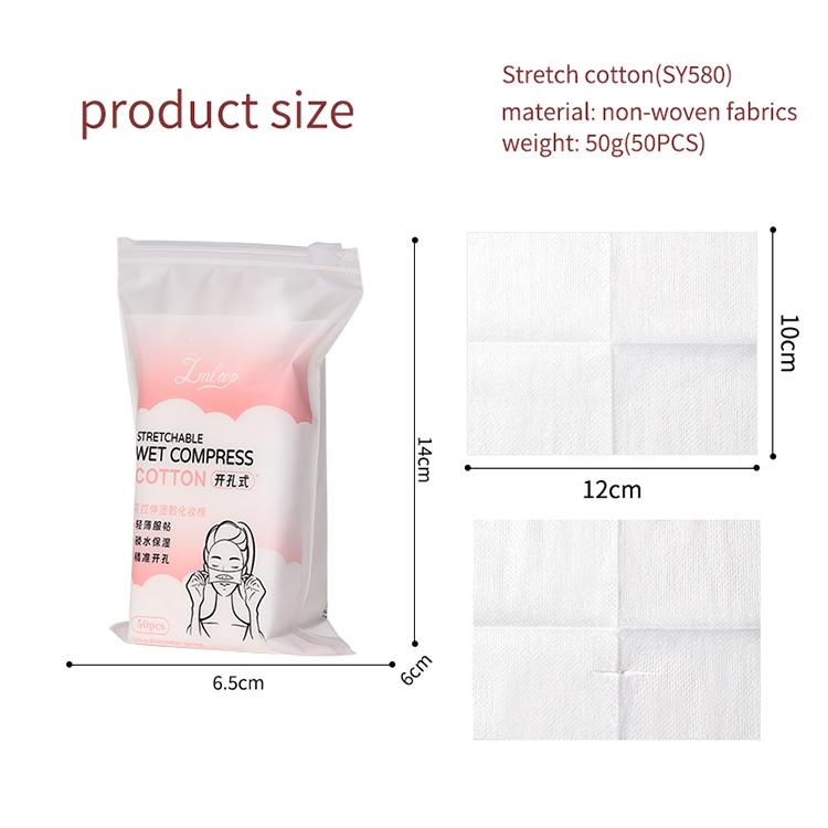 High Quality Cotton Pads Eco-Friendly Save Water Non-cut Extendable Pen Hole Wet Compress Cotton Pads For The Whole Face SY579