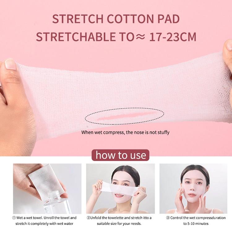 High Quality Cotton Pads Eco-Friendly Save Water Non-cut Extendable Pen Hole Wet Compress Cotton Pads For The Whole Face SY579