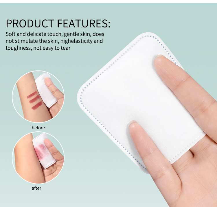 New Design Premium Makeup Remover Clean Pads For Face Care Nail Cosmetic Square Organic Cotton Pads Disposable Facial Pad SY457