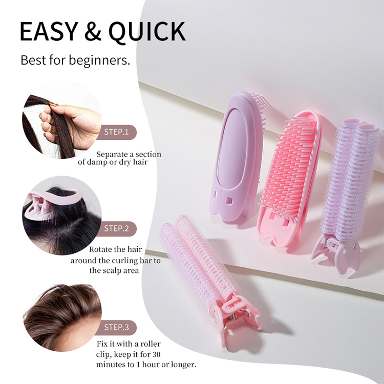 Factory Price Self Grip hair curling rollers Volume Styling Tool Roller Set Hair Roller Clips With hair brushes for women LLT10