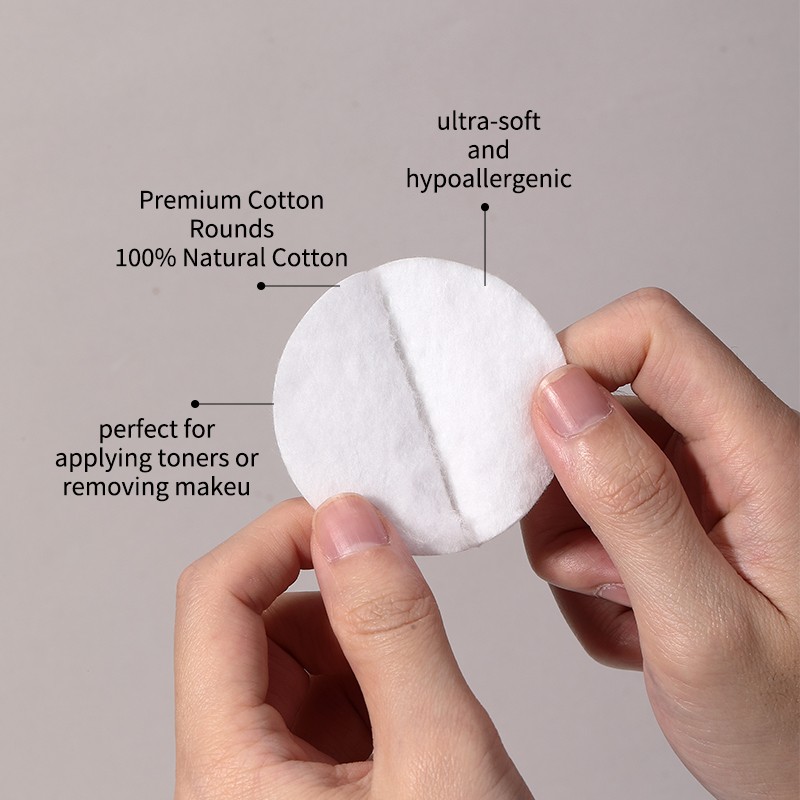 High Quality Thick Pure Round Texture Face Cotton Pads SY491 Organic Make up Pads Baby Facial Disposable Makeup Remover Pad