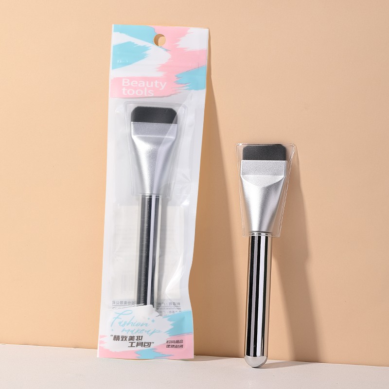 Professional Flat Head Foundation Brush Synthetic Hair Make Up Brush Light base makeup silver Foundation Makeup Brush