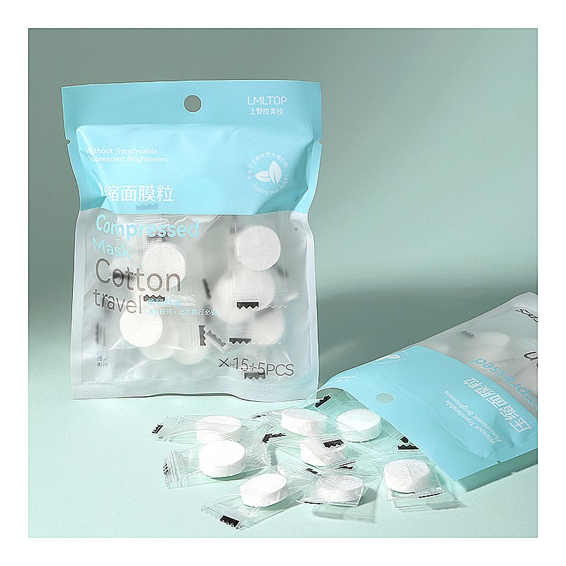 Candy compressed mask soft and comfortable compressed mask facial DIY paper mask 20sheet in pack D0851