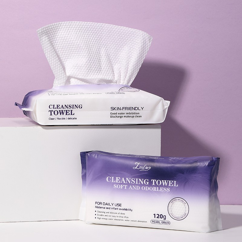 LMLTOP Low MOQ Disposable Soft Cleansing cotton tissue OEM facial soft tissue cotton dry wet face facial cotton towels SY459